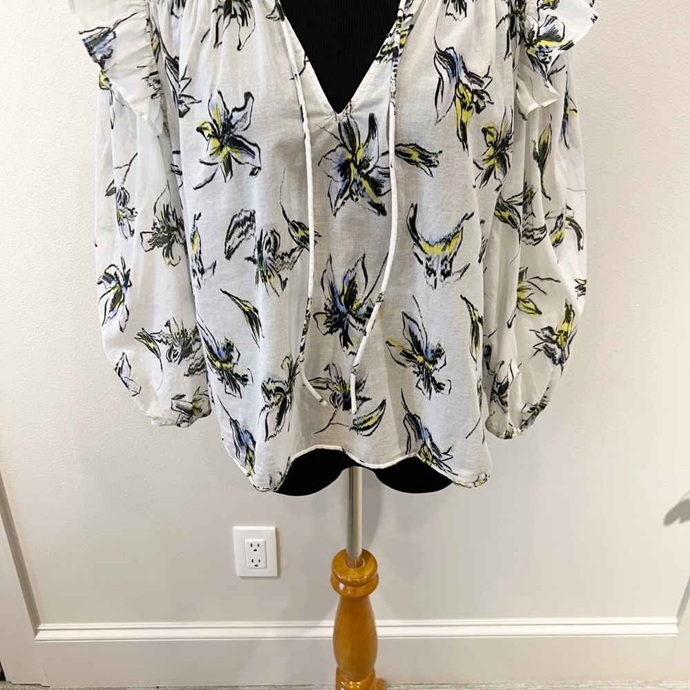 Tanya Taylor Delaney Floral Cotton Top - Picture 7 of 12